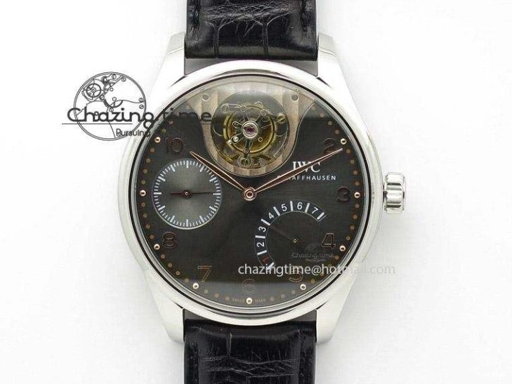 MIROTIME 0311 Portuguese 40mm Chrono SS Pink MOP Dial on Pink Leather Strap A Reliable 7391